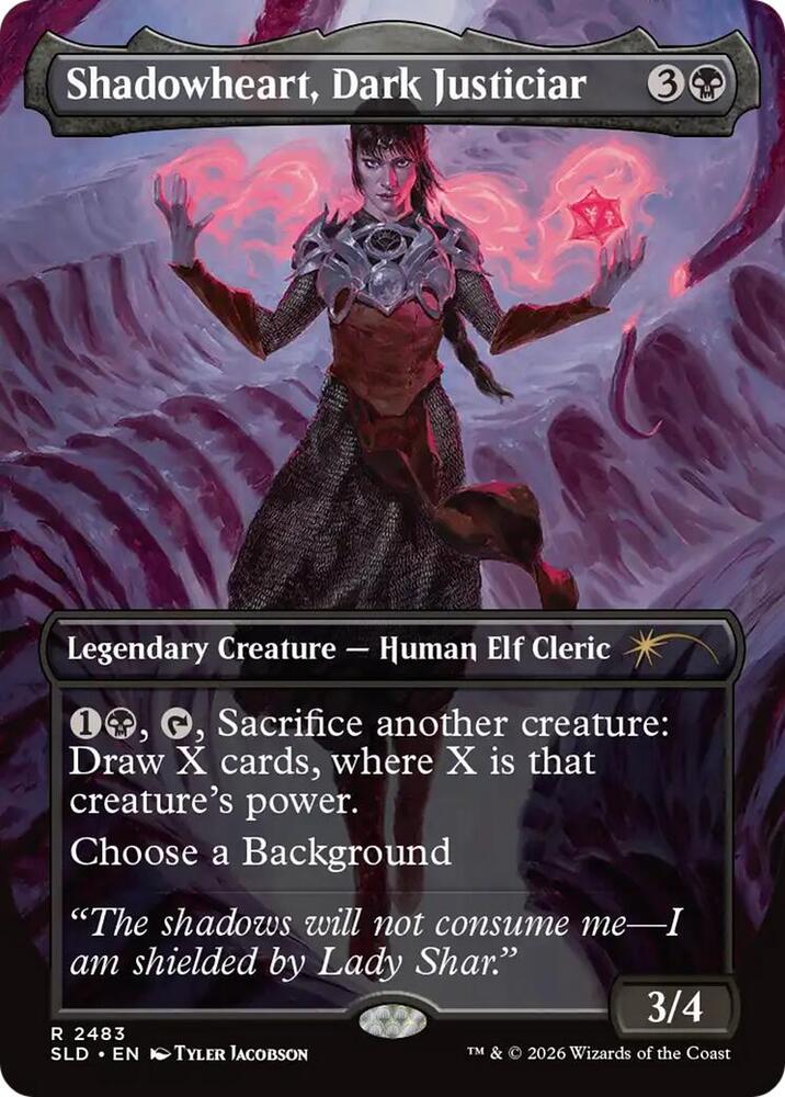 Shadowheart, Dark Justiciar 2483 card from Secret Lair Drop Series