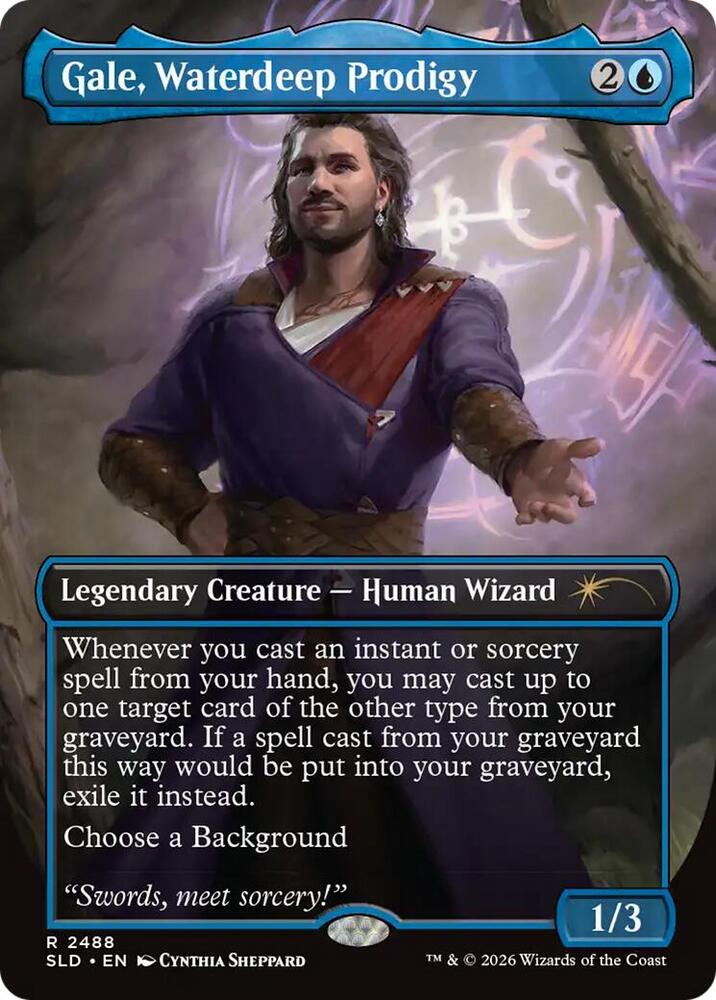 Gale, Waterdeep Prodigy 2488 card from Secret Lair Drop Series