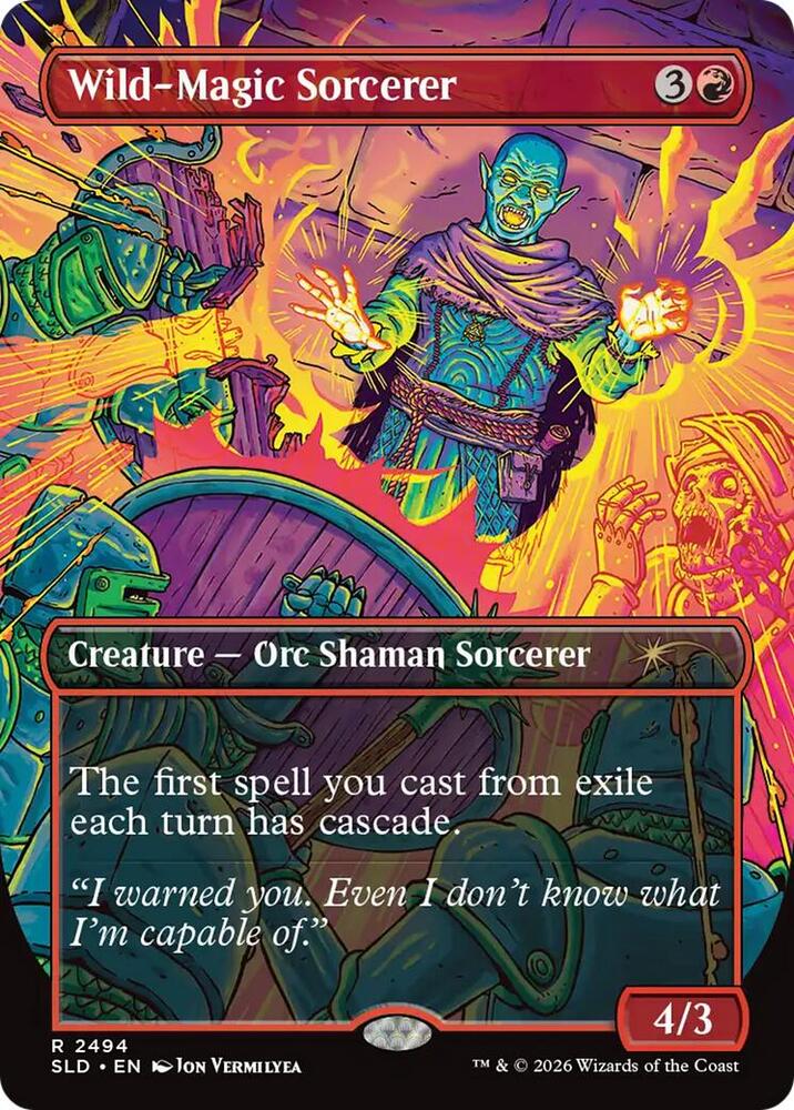 Wild-Magic Sorcerer 2494 card from Secret Lair Drop Series