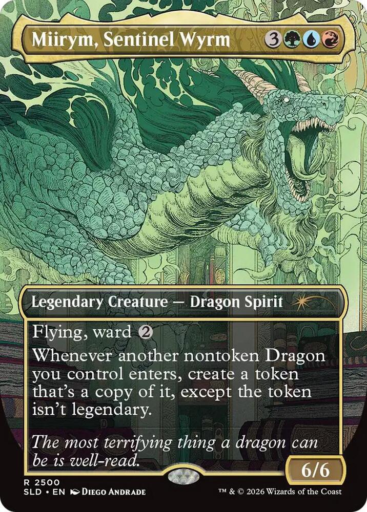 Miirym, Sentinel Wyrm 2500 card from Secret Lair Drop Series