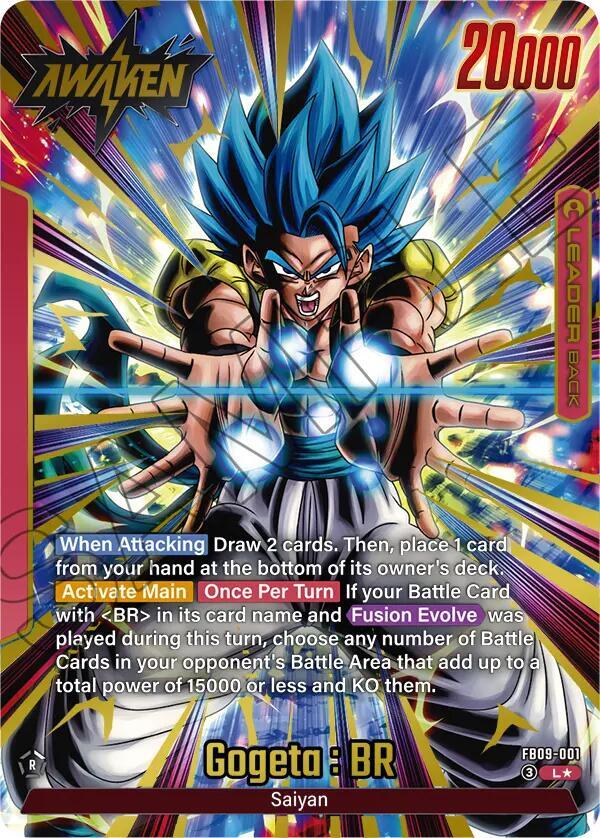 Gogeta : BR (Alternate Art) FB09-001 card from Dual Evolution