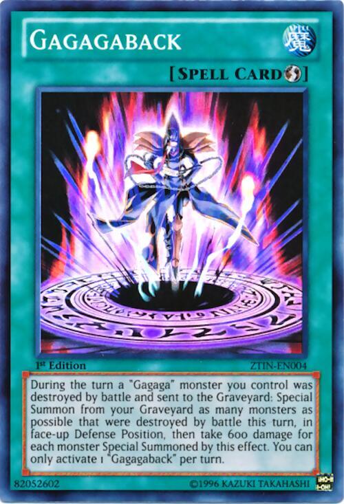 Gagagaback ZTIN-EN004 card from 2013 Zexal Collection Tin