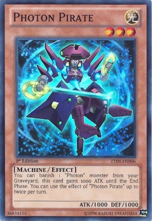 Photon Pirate ZTIN-EN006 card from 2013 Zexal Collection Tin