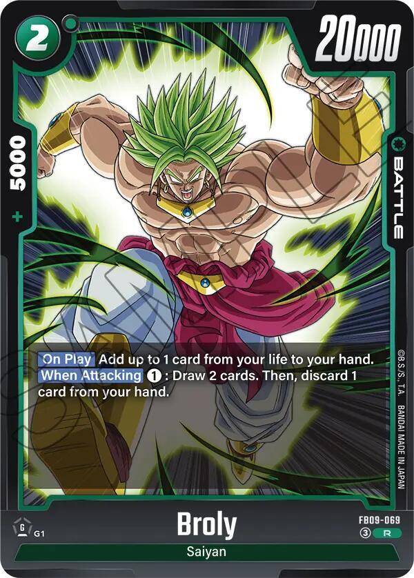 Broly FB09-069 card from Dual Evolution