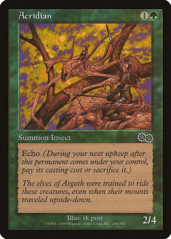Acridian 230 card from Urza's Saga