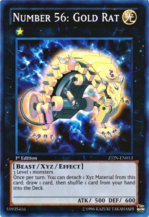Number 56: Gold Rat ZTIN-EN013 card from 2013 Zexal Collection Tin