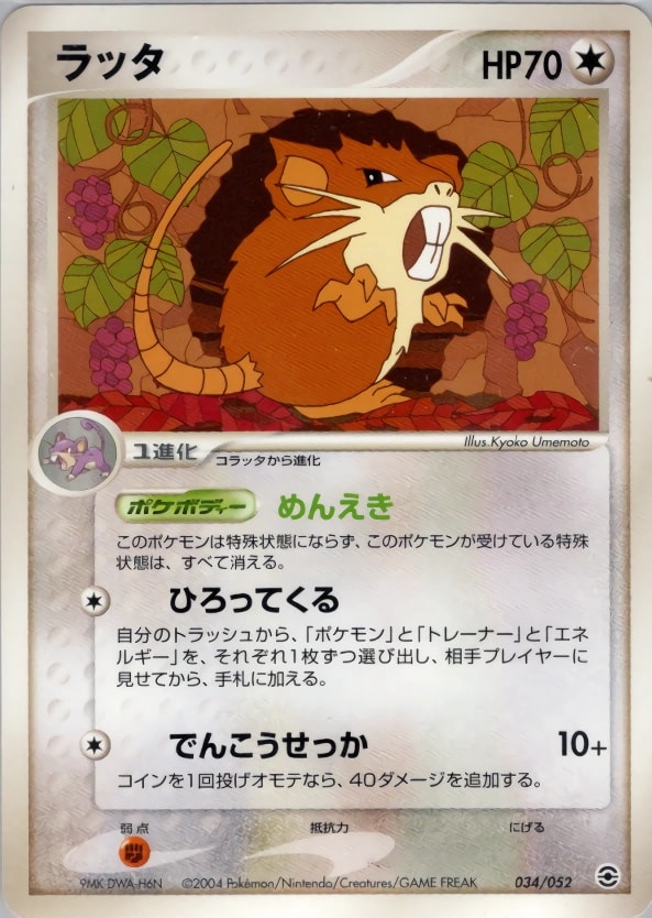 Raticate 034/052 card from Random Constructed Starter Decks (Venusaur/Charizard/Blastoise)