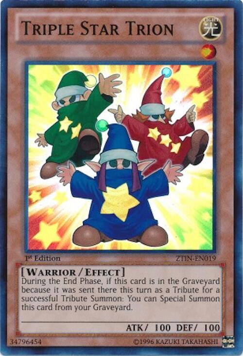 Triple Star Trion ZTIN-EN019 card from 2013 Zexal Collection Tin