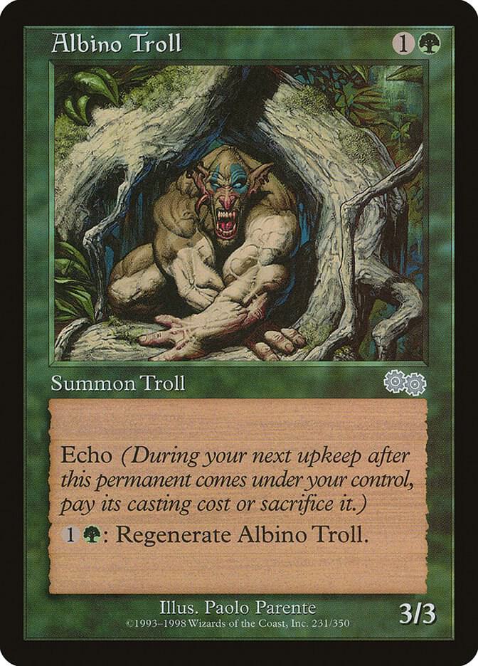 Albino Troll 231 card from Urza's Saga