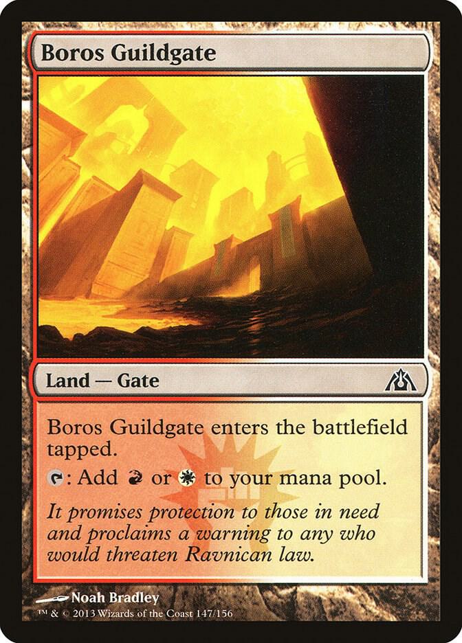 Boros Guildgate 147 card from Dragon's Maze