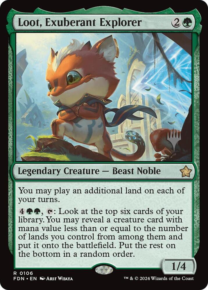 Loot, Exuberant Explorer 106 card from Promo Pack: Lorwyn Eclipsed