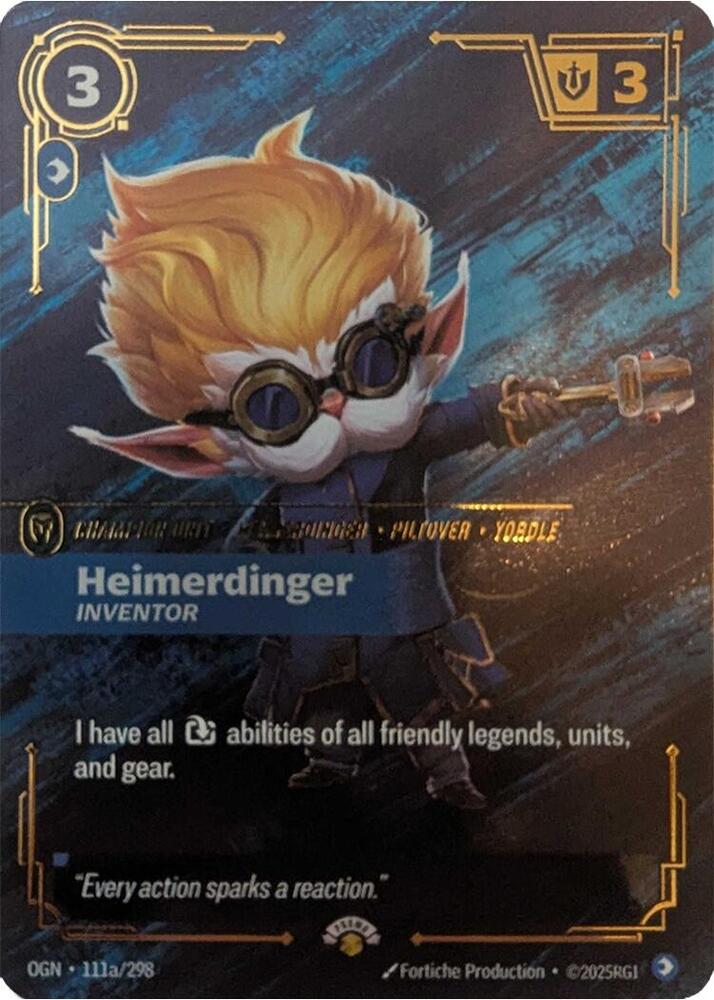 Heimerdinger - Inventor 111a/298 card from Riftbound Promotional Cards