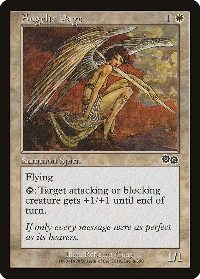 Angelic Page 4 card from Urza's Saga