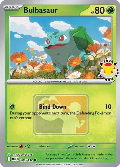 Bulbasaur (Pokemon Day 2026) 001/132 card from Miscellaneous Cards & Products