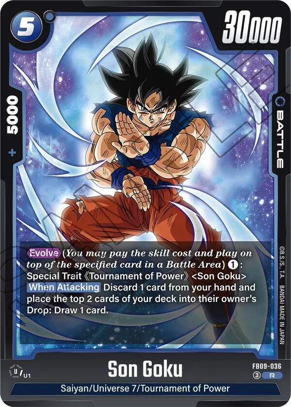 Son Goku FB09-036 card from Dual Evolution