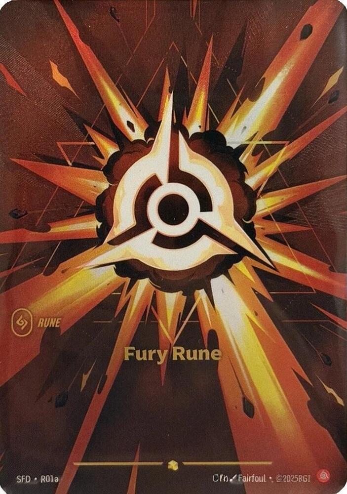 Fury Rune (Alternate Art) R01a card from Spiritforged