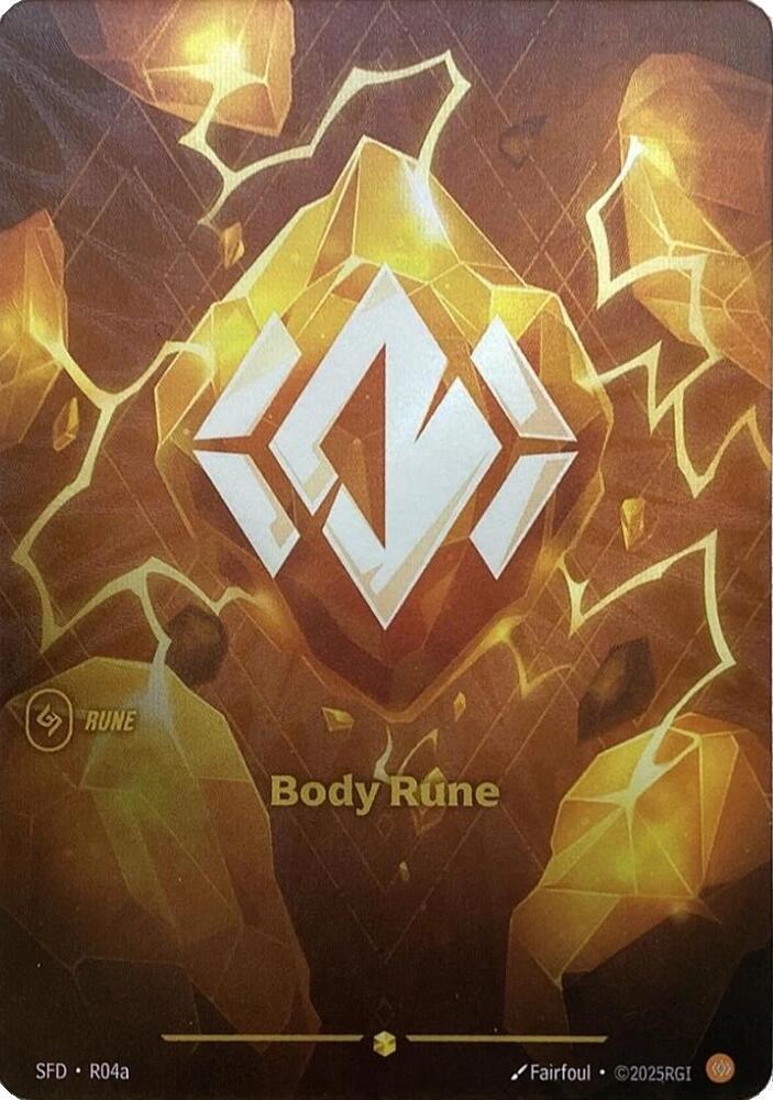 Body Rune (Alternate Art) R04a card from Spiritforged