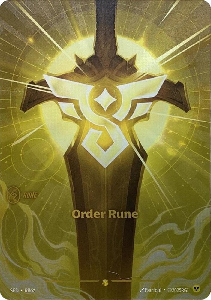 Order Rune (Alternate Art) R06a card from Spiritforged