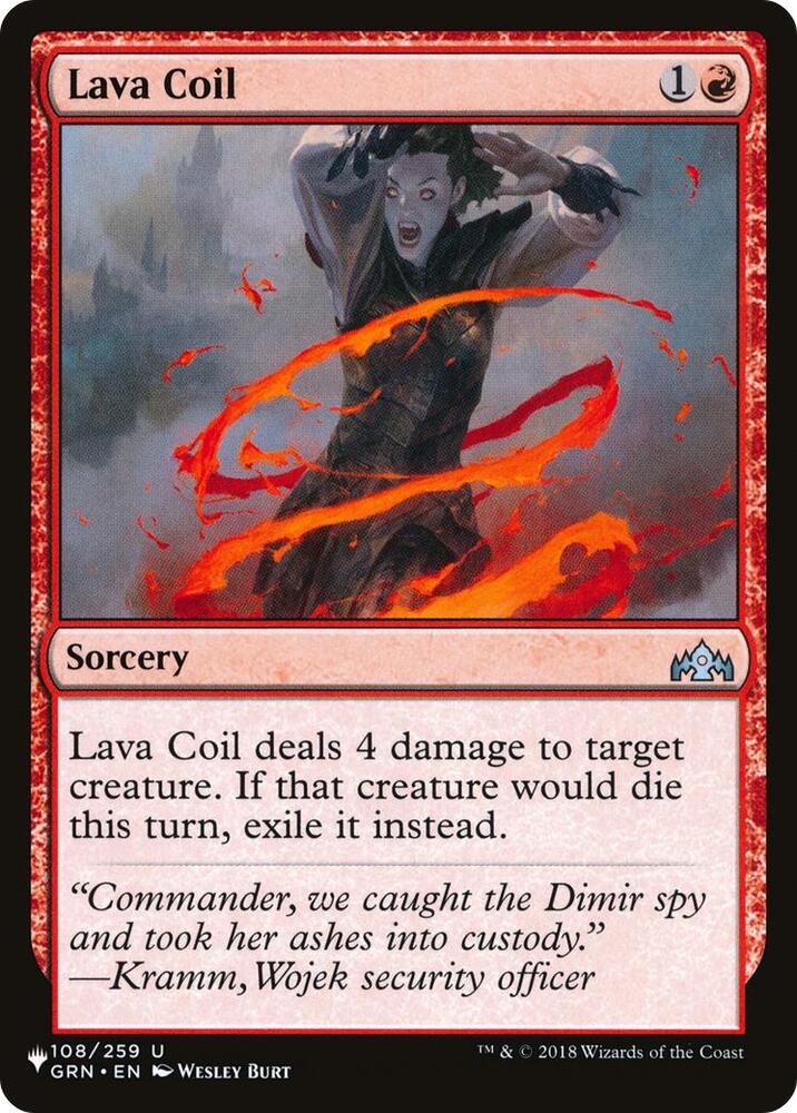 Lava Coil 108 card from The List Reprints