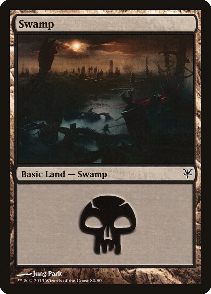 Swamp 80 card from Duel Decks: Sorin vs. Tibalt