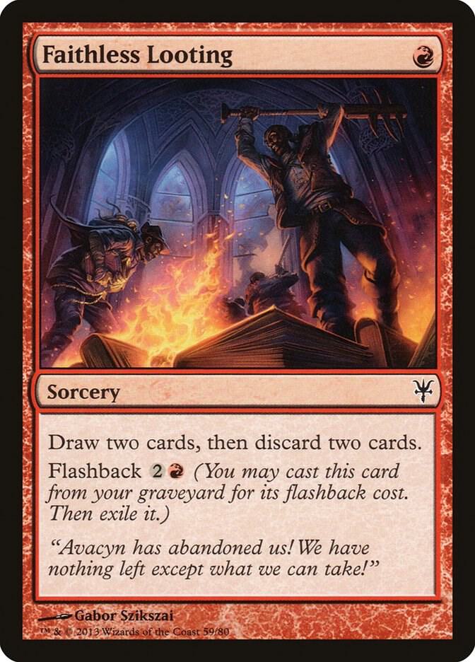Faithless Looting 59 card from Duel Decks: Sorin vs. Tibalt