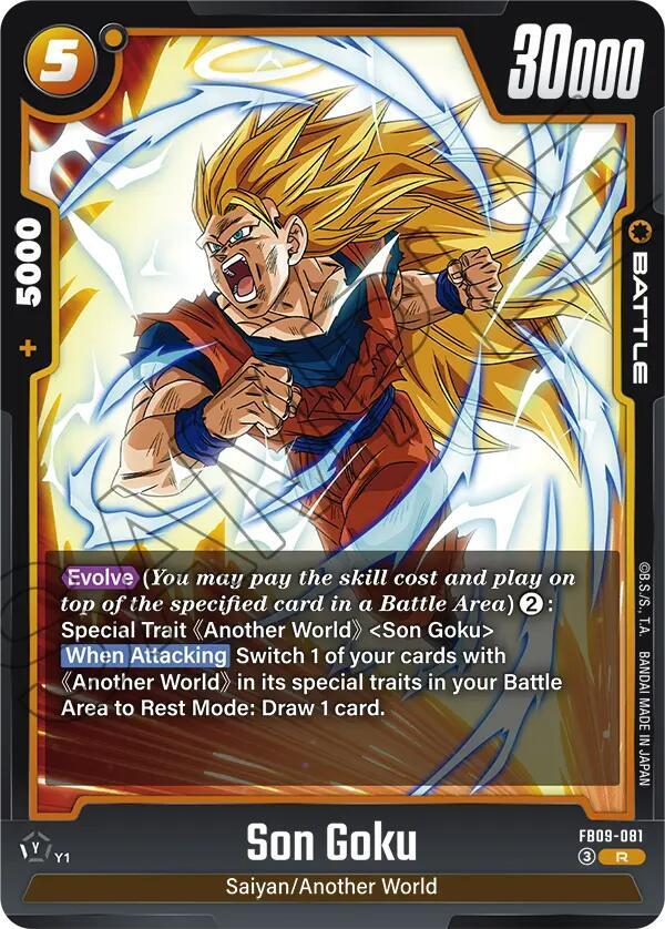 Son Goku FB09-081 card from Dual Evolution