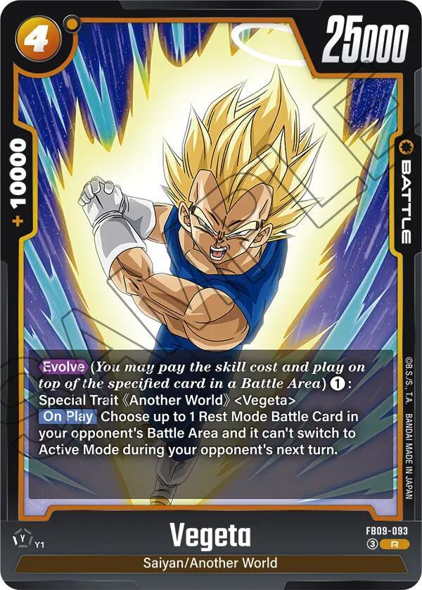 Vegeta FB09-093 card from Dual Evolution