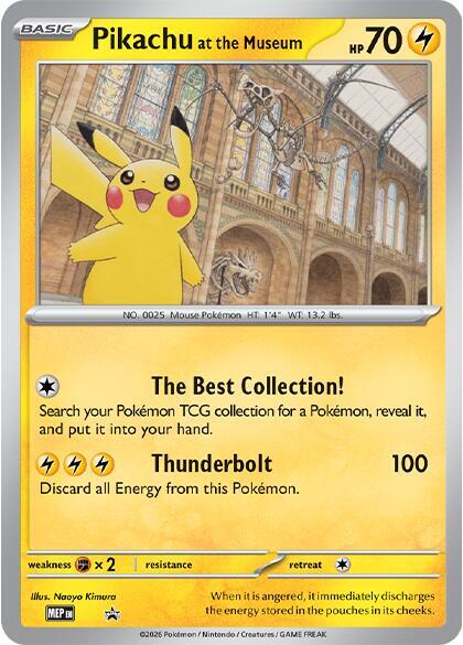 Pikachu at the Museum card from Jumbo Cards