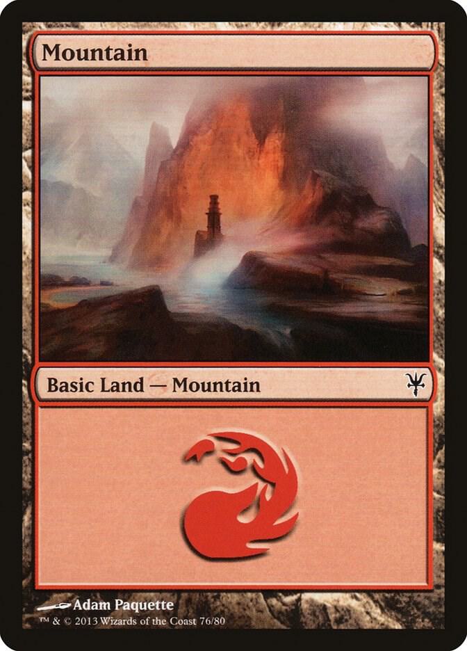 Mountain 76 card from Duel Decks: Sorin vs. Tibalt