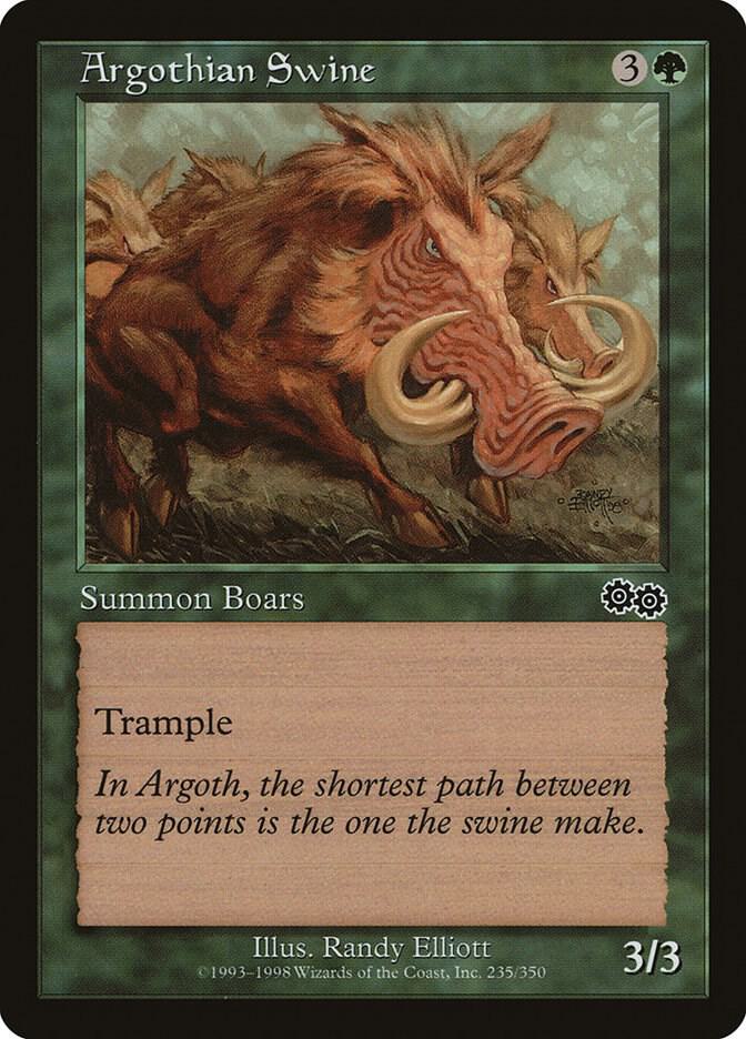 Argothian Swine 235 card from Urza's Saga