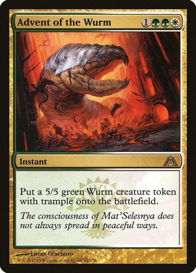 Advent of the Wurm 51 card from Dragon's Maze