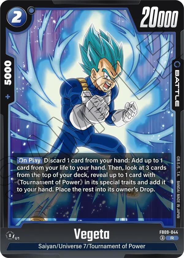 Vegeta FB09-044 card from Dual Evolution