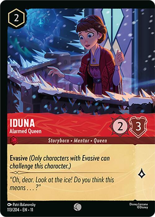 Iduna - Alarmed Queen (Foil) 113/204 card from Winterspell