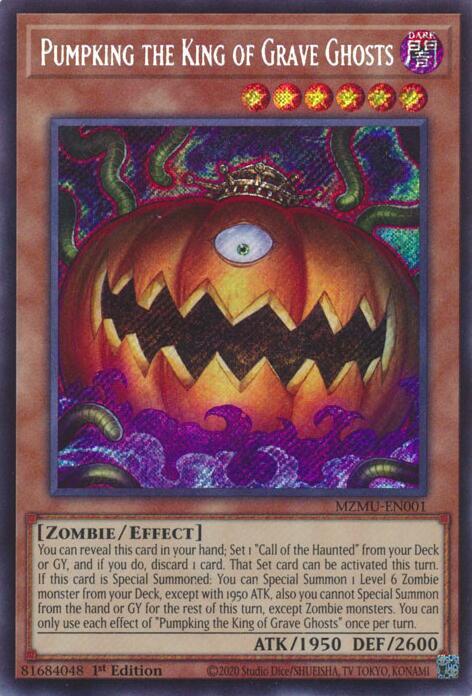 Pumpking the King of Grave Ghosts MZMU-EN001 card from Maze of Muertos