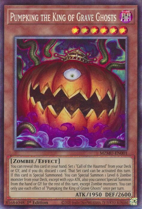 Pumpking the King of Grave Ghosts (Collector's Rare) MZMU-EN001 card from Maze of Muertos