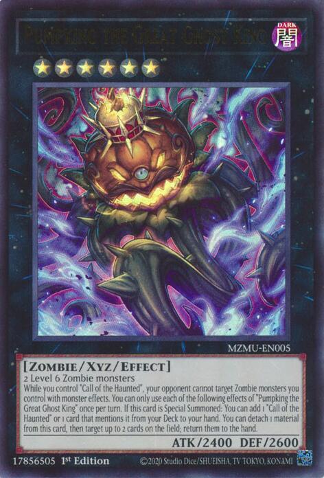 Pumpking the Great Ghost King MZMU-EN005 card from Maze of Muertos