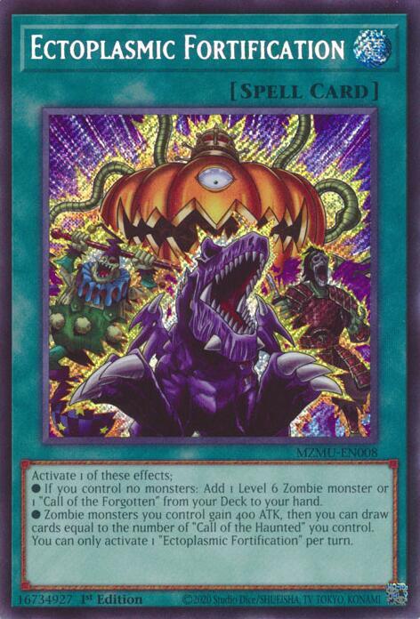 Ectoplasmic Fortification MZMU-EN008 card from Maze of Muertos