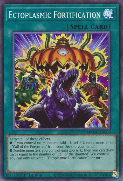 Ectoplasmic Fortification (Collector's Rare) MZMU-EN008 card from Maze of Muertos