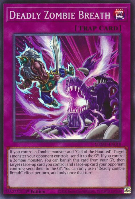 Deadly Zombie Breath MZMU-EN010 card from Maze of Muertos