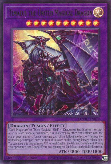 Timaeus the United Magical Dragon MZMU-EN012 card from Maze of Muertos