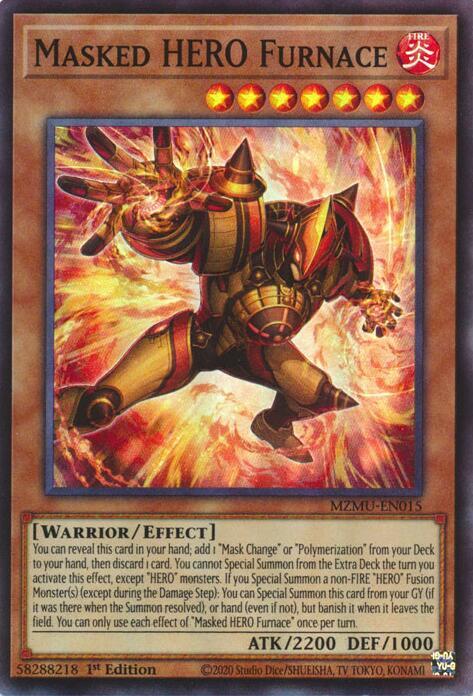 Masked HERO Furnace MZMU-EN015 card from Maze of Muertos