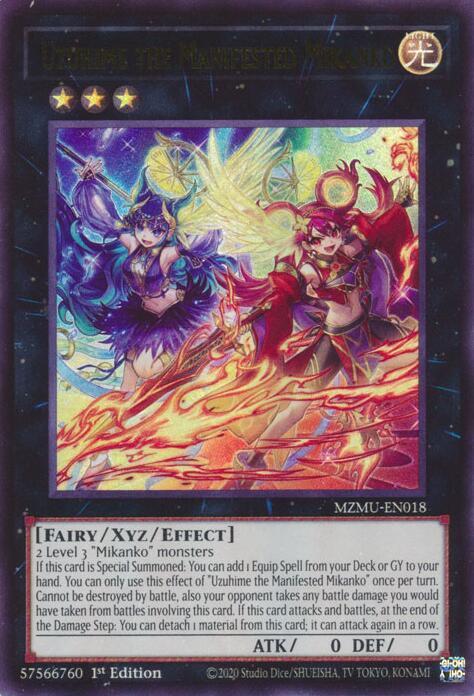Uzuhime the Manifested Mikanko MZMU-EN018 card from Maze of Muertos