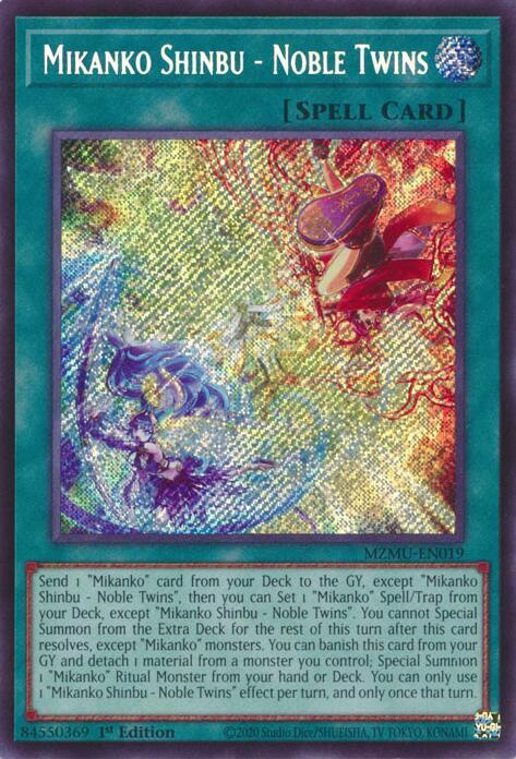 Mikanko Shinbu - Noble Twins MZMU-EN019 card from Maze of Muertos