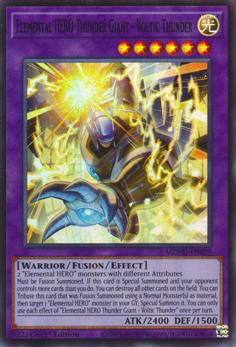 Elemental HERO Thunder Giant - Voltic Thunder MZMU-EN029 card from Maze of Muertos