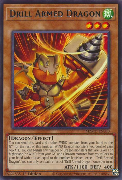 Drill Armed Dragon MZMU-EN030 card from Maze of Muertos