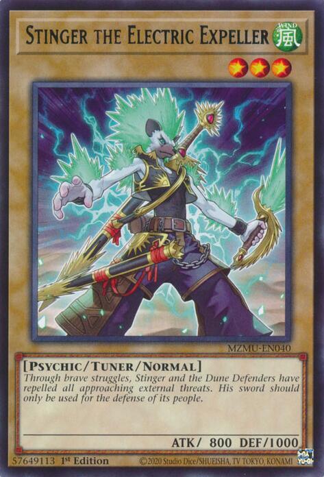 Stinger the Electric Expeller MZMU-EN040 card from Maze of Muertos