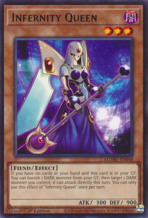 Infernity Queen MZMU-EN048 card from Maze of Muertos