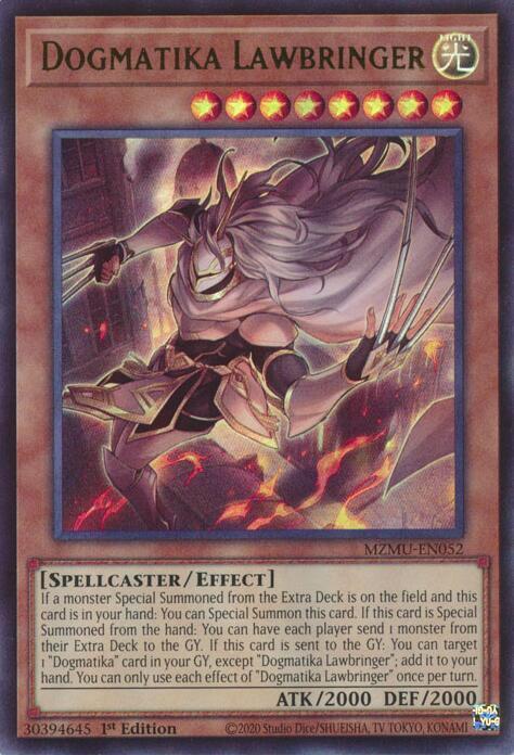 Dogmatika Lawbringer MZMU-EN052 card from Maze of Muertos