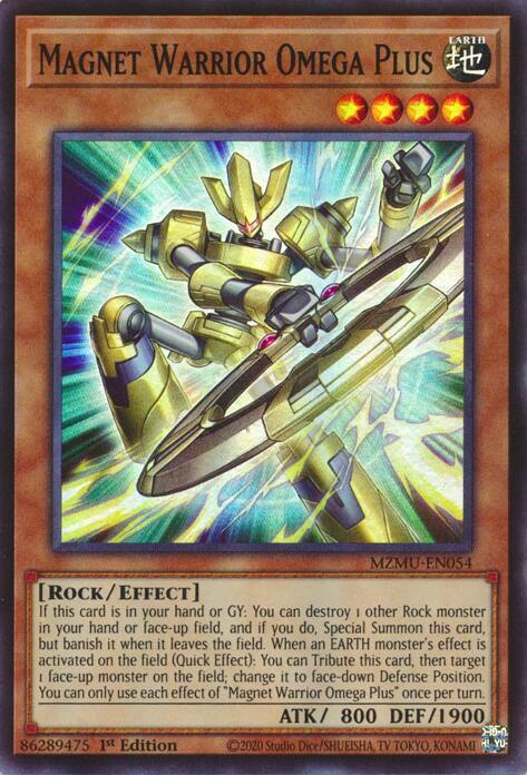 Magnet Warrior Omega Plus MZMU-EN054 card from Maze of Muertos