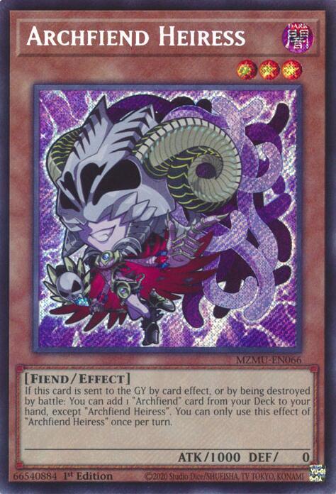 Archfiend Heiress MZMU-EN066 card from Maze of Muertos